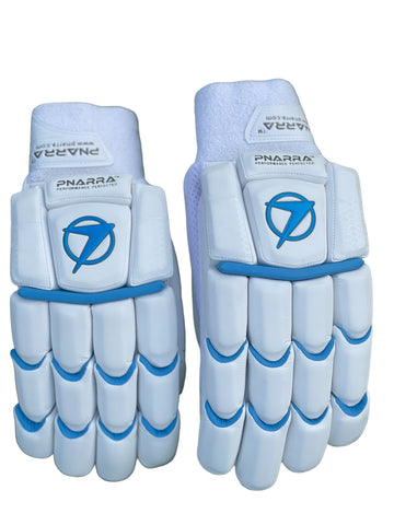 PNARRA Cricket Batting Gloves - White-Blue